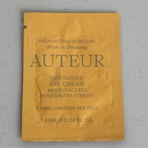 4/$40 AUTEUR DEFINITIVE EYE CREAM 1.25ml SEALED LUXURY CLEAN BEAUTY GERMANY